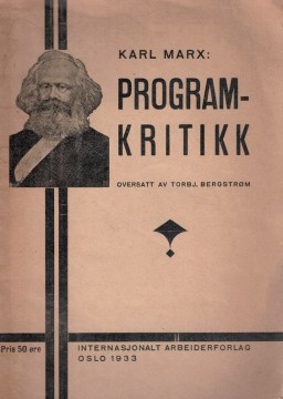 Karl Marx: Programkritikk